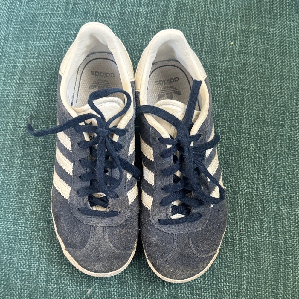 Adidas Dark Blue and Cream Sneakers